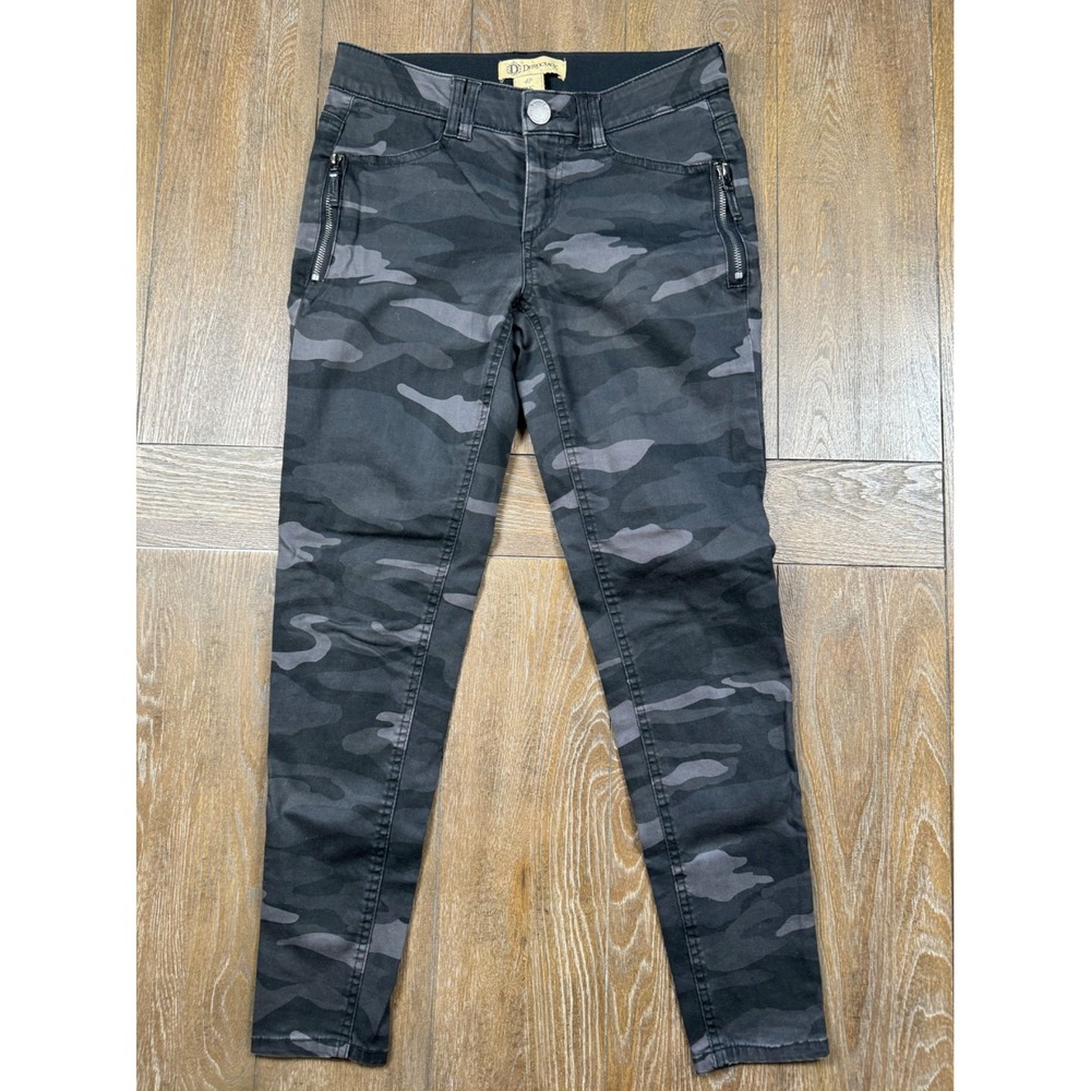 Democracy Ab Technology Women's 4P Black Gray Camo Skinny Pants 3174